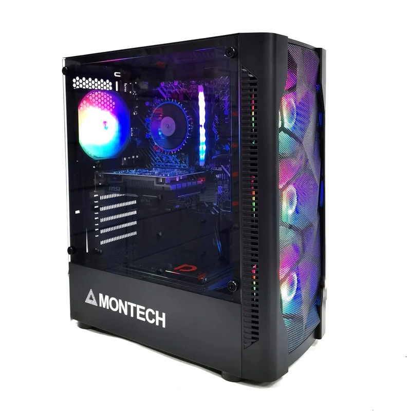 (Pre-Built) Gaming PC Intel i3-12100F w/ MSI GTX 1650 XS OC & Montech X1 Compact - Black